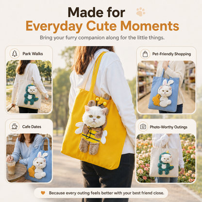 🐾 2026 Trending Head-Out Pet Carrier Tote – Cute Shoulder Bag for Cats & Small Dogs