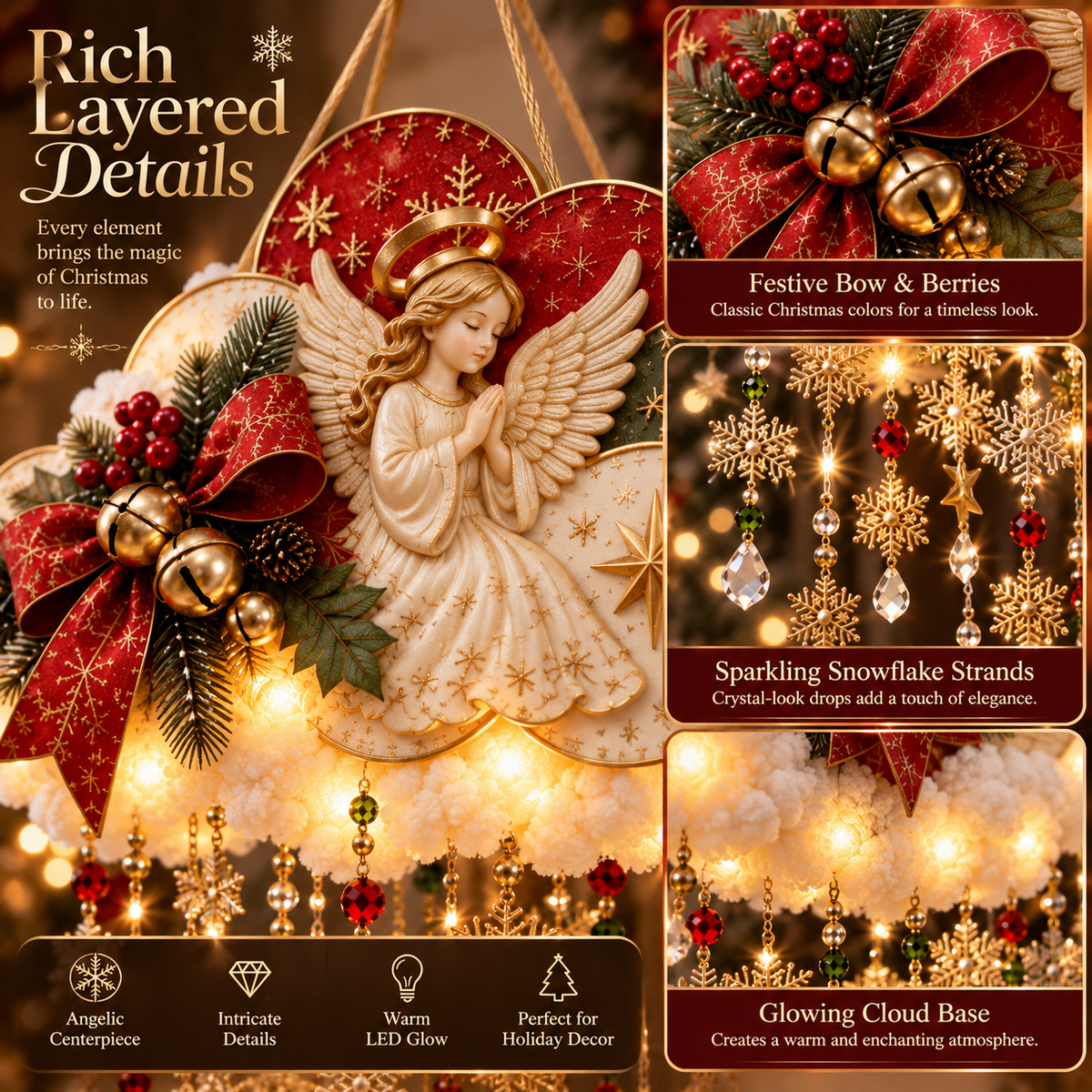 🪽✨ Heavenfall Cloud™ | Lighted Angel Christmas Hanging Decor ☁️