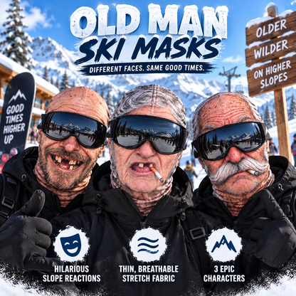 👴 Old F*cker Winter Face Mask | Grumpy Grandpa Cold Weather Cover 😂