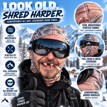 👴 Old F*cker Winter Face Mask | Grumpy Grandpa Cold Weather Cover 😂