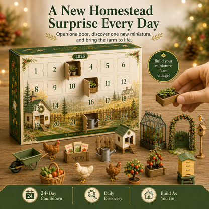 🏡🐔 2026 Tiny Backyard Homestead 24-Day Advent Calendar - Watch Your Little Farm Come to Life