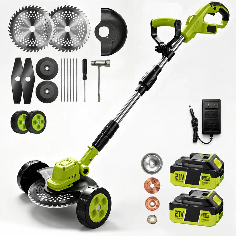 ⚡ 3-in-1 Cordless Grass Trimmer with 2×21V Batteries | Trim, Edge & Brush Cut with Ease