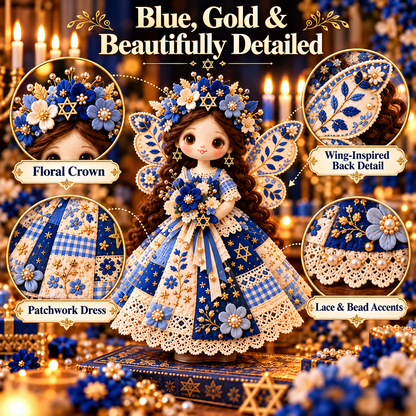 🕎🧵 Hanukkah DIY Patchwork Doll Kit – Handmade Festival of Lights Keepsake