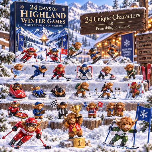 ❄️ Highland Winter Games Advent Calendar 2026 – 24 Collectible Sports Surprises 🐮🏅