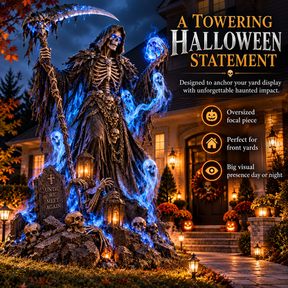 🎁💀The Grim Reaper’s Glowing Garden-A Spooky Halloween Yard Display