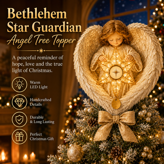 Bethlehem Star Guardian Angel Tree Topper  ⭐ Let Heaven’s Light Watch Over Your Home