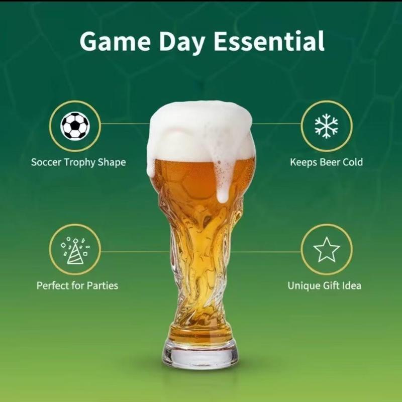 🍻⚽ Football Champion Trophy Glass – Game Day Beer Mug