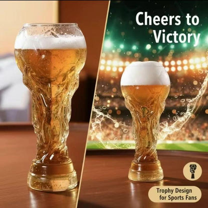 🍻⚽ Football Champion Trophy Glass – Game Day Beer Mug