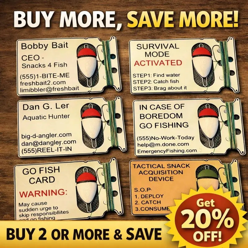🎣 Go Fish Card Wallet Fishing Kit Credit Card Sized Emergency Fishing Set