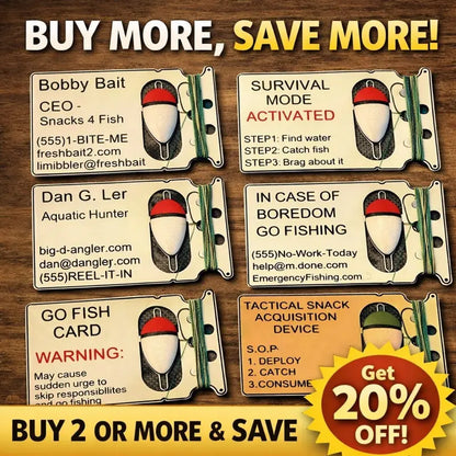 🎣 Go Fish Card Wallet Fishing Kit Credit Card Sized Emergency Fishing Set
