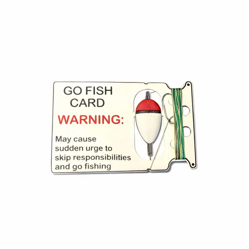 🎣 Go Fish Card Wallet Fishing Kit Credit Card Sized Emergency Fishing Set