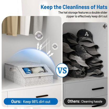 🧢 Stackable Hat Storage Box for 12 Baseball Caps