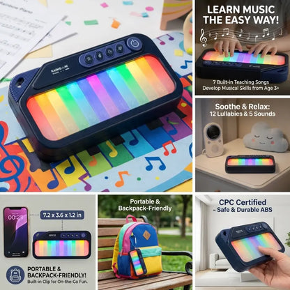 🎹 Rainbow Light-Up Kids Piano Interactive Learning Toy with Built-In Nursery Rhymes