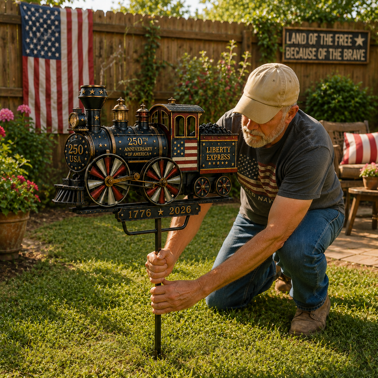 Last Day Promo: 49% OFF🚂America 250 Liberty Express Wind Spinner-Buy 2 Free Shipping Today!
