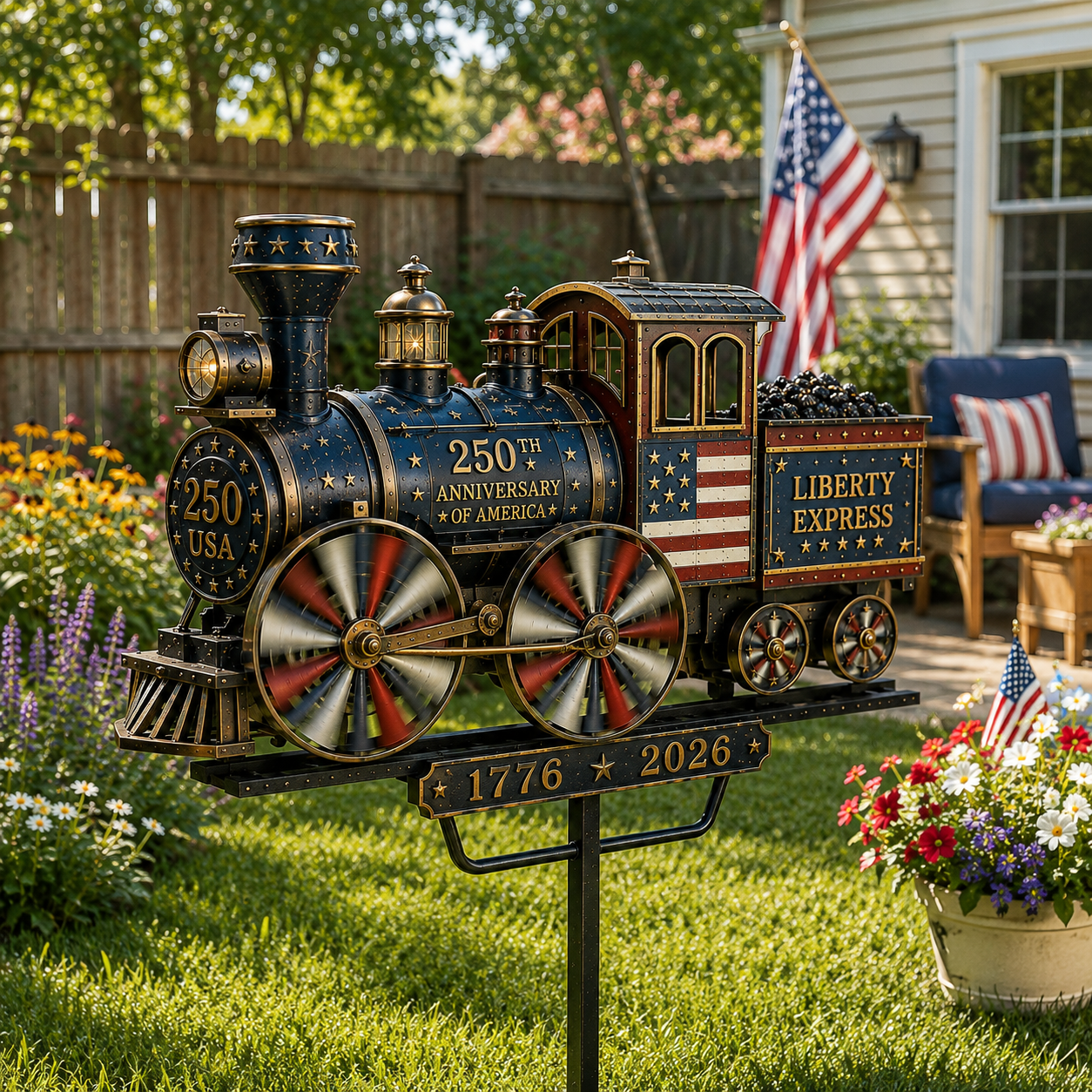 Last Day Promo: 49% OFF🚂America 250 Liberty Express Wind Spinner-Buy 2 Free Shipping Today!