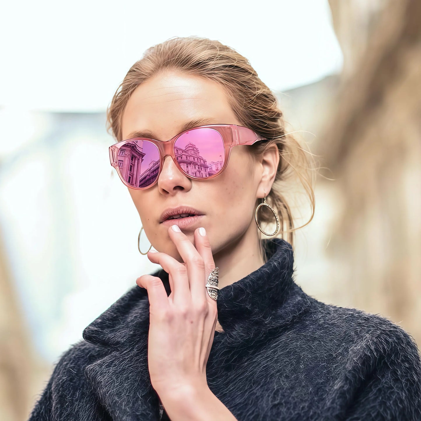 😎2026 New Polarized UV400 Protection Trendy Round Cat-eye Sunglasses