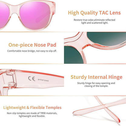 😎2026 New Polarized UV400 Protection Trendy Round Cat-eye Sunglasses