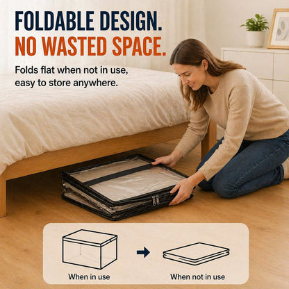 🏆 35K+ SOLD!🏠 Large Capacity Clear Storage Containers Durable Stackable Organizer Bins