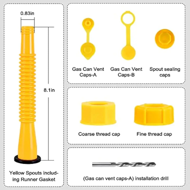 ⛽🔧 Leak-Free Flexible Gas Can Spout Replacement Kit