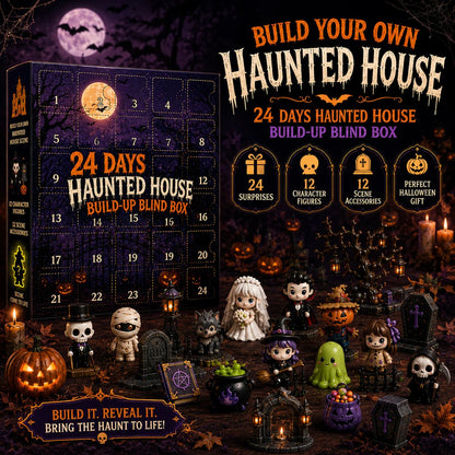 🔥🏚️ 👻 24-Day Halloween Countdown DIY Spooky Haunted House Craft Kit