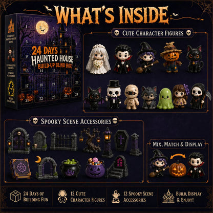 🔥🏚️ 👻 24-Day Halloween Countdown DIY Spooky Haunted House Craft Kit