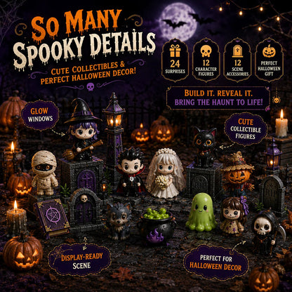 🔥🏚️ 👻 24-Day Halloween Countdown DIY Spooky Haunted House Craft Kit