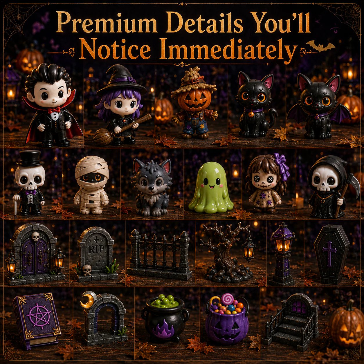 🔥🏚️ 👻 24-Day Halloween Countdown DIY Spooky Haunted House Craft Kit