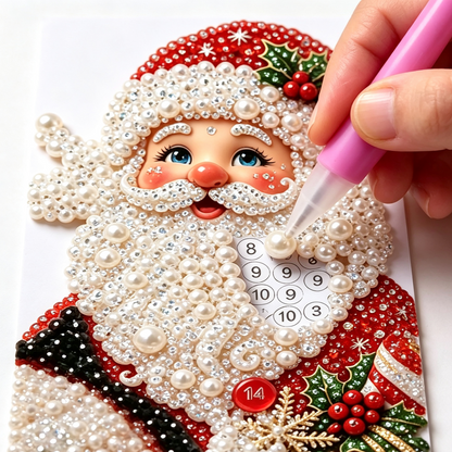 🏡 DIY Christmas Village Wooden House Diamond Art Kit – 3D Rhinestone Holiday Decor