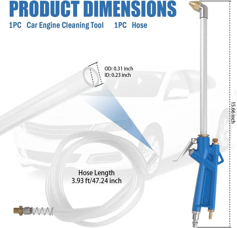 💨 Heavy Duty Air Blow Gun with 1m Hose for Engine & Workshop Cleaning