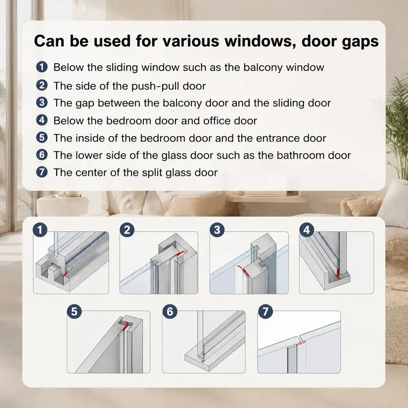 🏠🐜 Self-Adhesive Bug Blocking Door Seal Strip – Keep Insects, Dust & Drafts Out