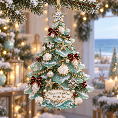 🎅 2026 Christmas Gift 50% Off — Handcrafted Coastal Sea Glass Christmas Ornaments-dhh