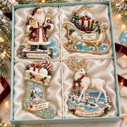 🎅 2026 Christmas Gift 50% Off — Handcrafted Coastal Sea Glass Christmas Ornaments-dhh