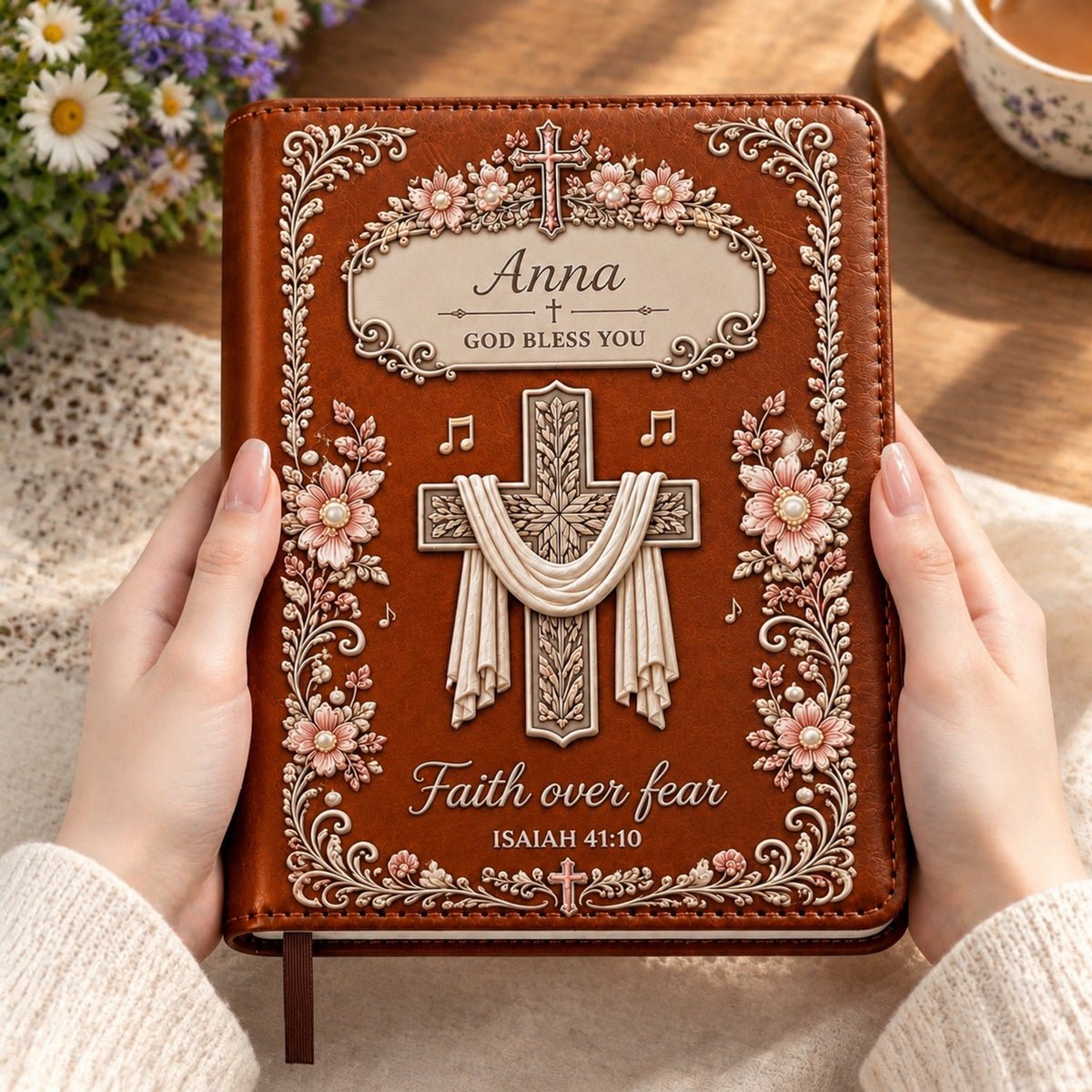 ✝️ Faith Over Fear Personalized Prayer Journal | Your Name, Your Faith, Your Story