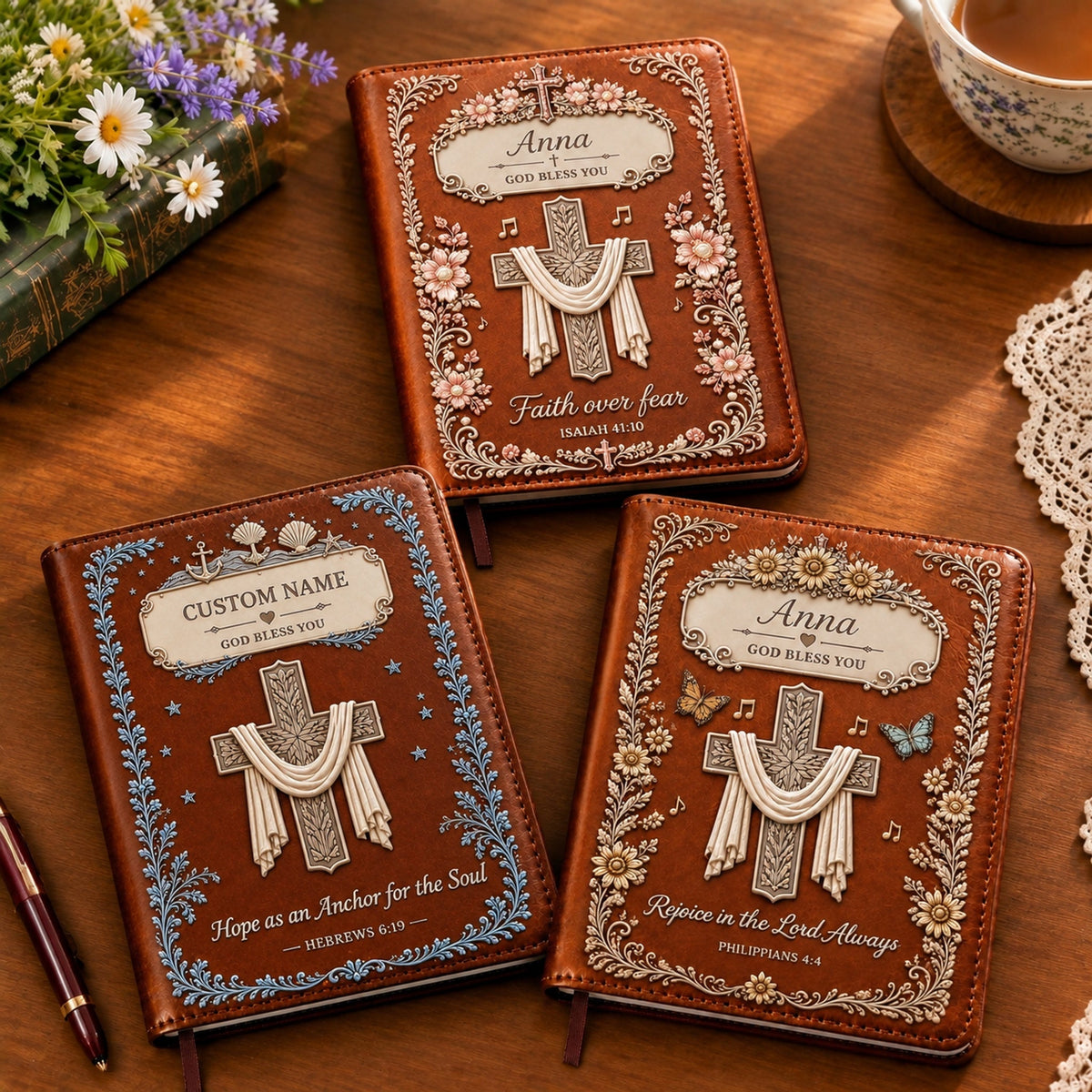 ✝️ Faith Over Fear Personalized Prayer Journal | Your Name, Your Faith, Your Story