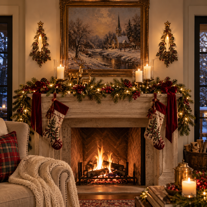 🕯️🎄 Christmas Candle Tree Wall Sconce – Rustic Evergreen Holiday Decor