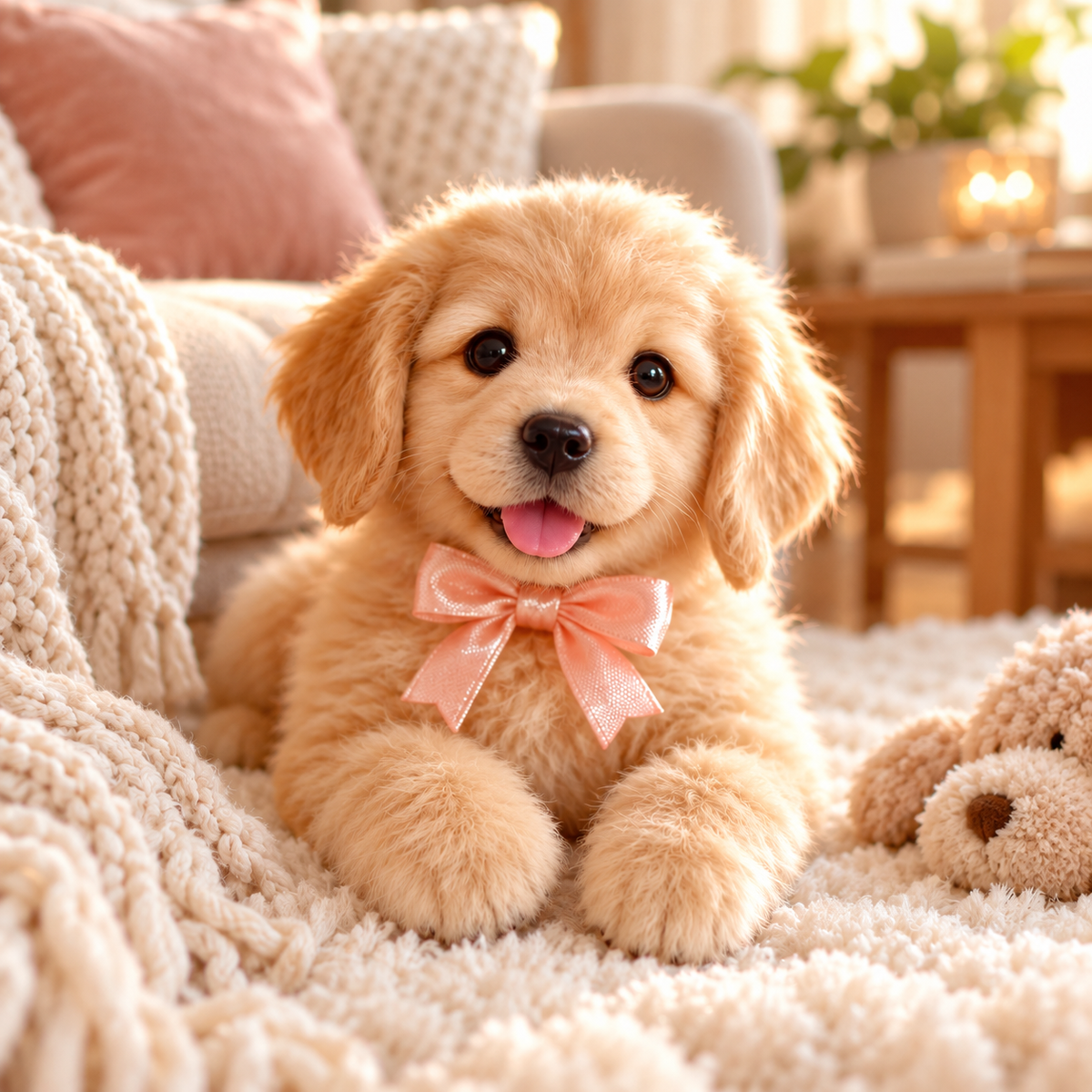 🎄🐶🎁My Little Golden| Ultra-Cute Golden Retriever Puppy Plush Companion**