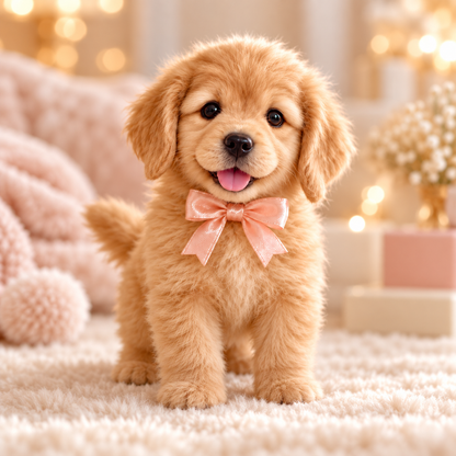 🎄🐶🎁My Little Golden| Ultra-Cute Golden Retriever Puppy Plush Companion**