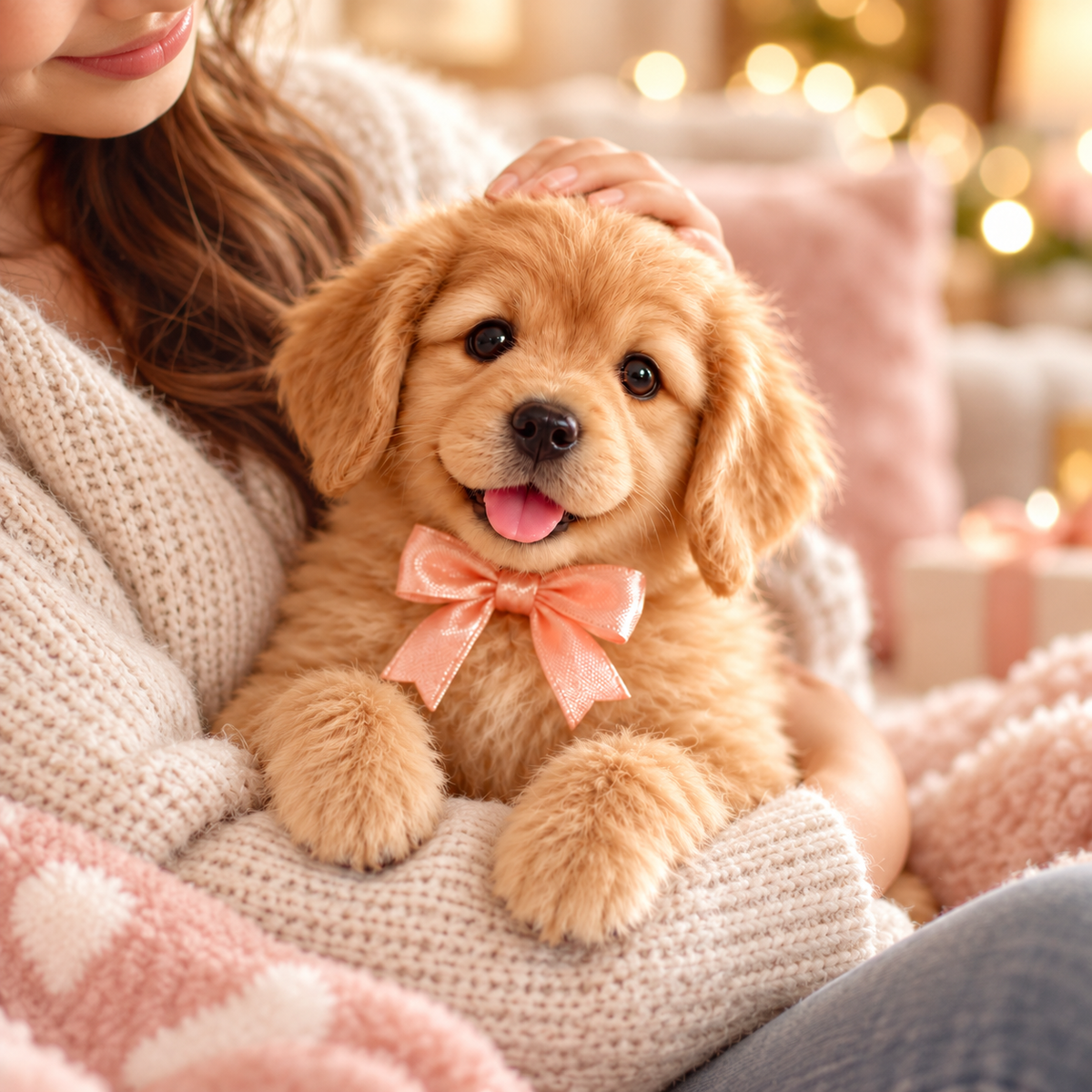 🎄🐶🎁My Little Golden| Ultra-Cute Golden Retriever Puppy Plush Companion**