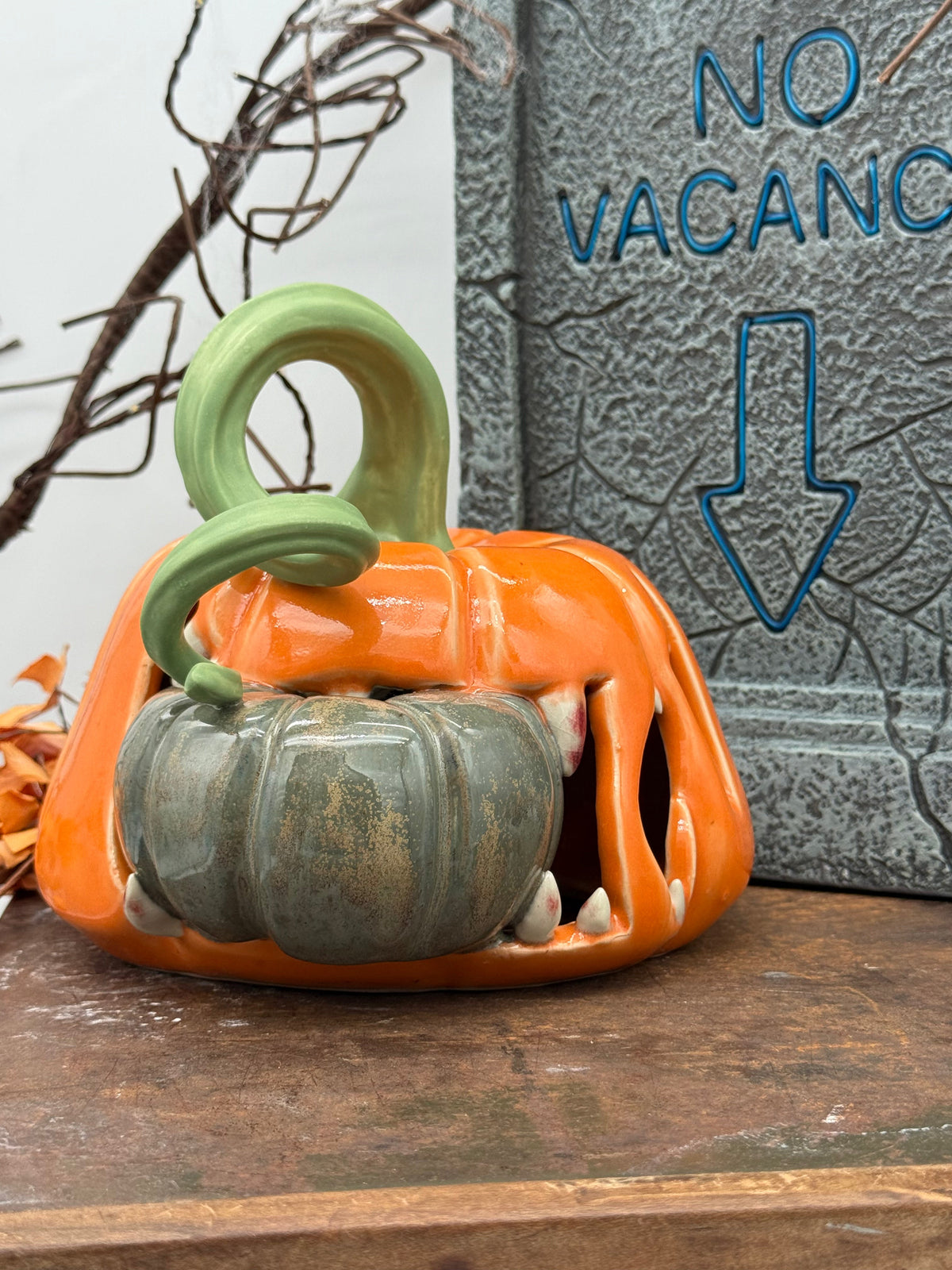 🎃 Born to Haunt Halloween | Handmade Monster Pumpkin Ceramic Decor 👹
