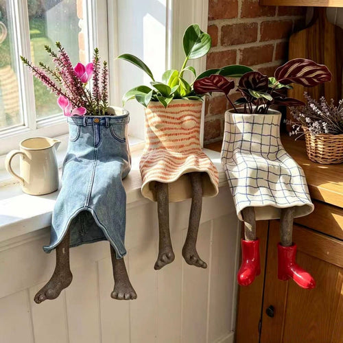 ✨ Cute Legged Human-Shaped Planter Pot Funny Resin Plant Pot