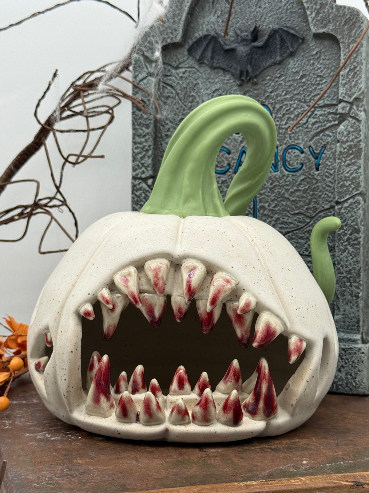 🎃 Born to Haunt Halloween | Handmade Monster Pumpkin Ceramic Decor 👹