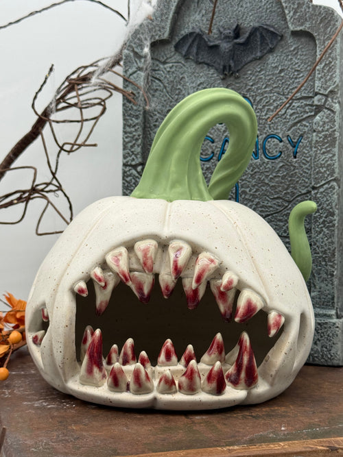 🎃 Born to Haunt Halloween | Handmade Monster Pumpkin Ceramic Decor 👹