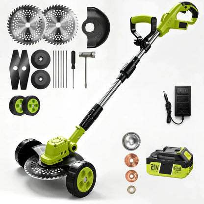 ⚡ 3-in-1 Cordless Grass Trimmer with 2×21V Batteries | Trim, Edge & Brush Cut with Ease