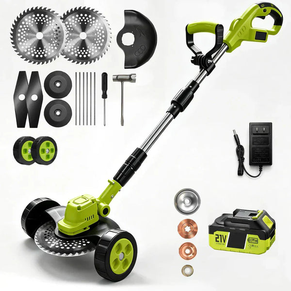 ⚡ 3-in-1 Cordless Grass Trimmer with 2×21V Batteries | Trim, Edge & Brush Cut with Ease