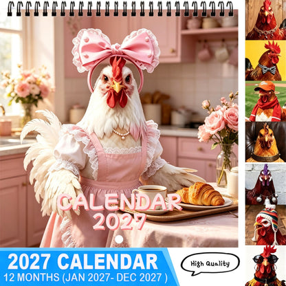 Funny Chickens 2027 Calendar