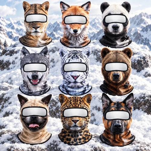 🐺 WildFace Animal Balaclava | Funny Fleece Ski Mask for Winter Adventures ❄️⛷️