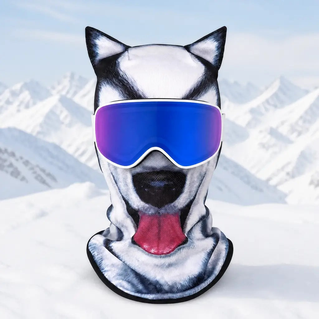 🐺 WildFace Animal Balaclava | Funny Fleece Ski Mask for Winter Adventures ❄️⛷️