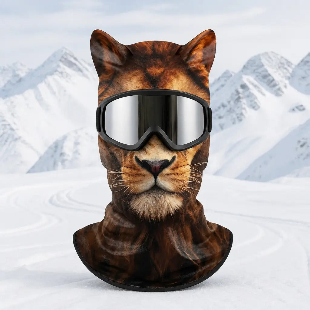 🐺 WildFace Animal Balaclava | Funny Fleece Ski Mask for Winter Adventures ❄️⛷️