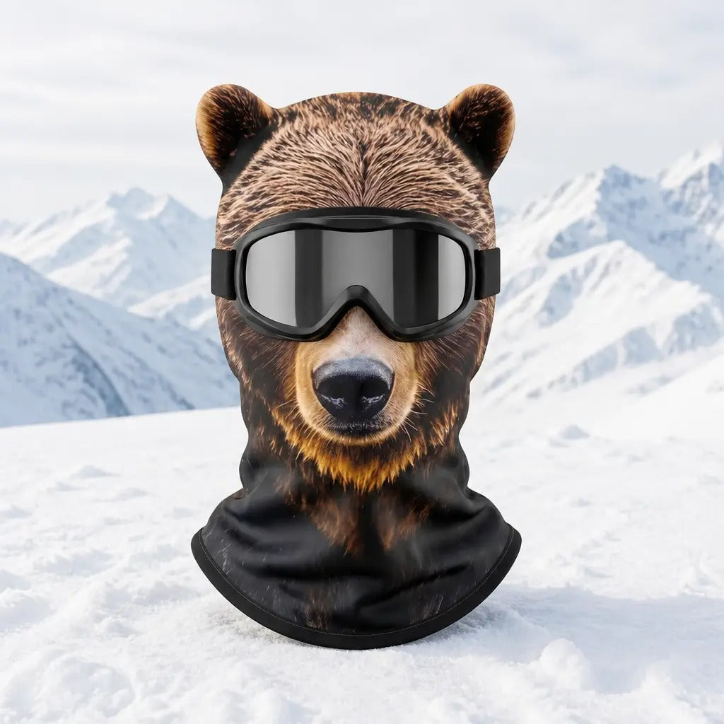 🐺 WildFace Animal Balaclava | Funny Fleece Ski Mask for Winter Adventures ❄️⛷️