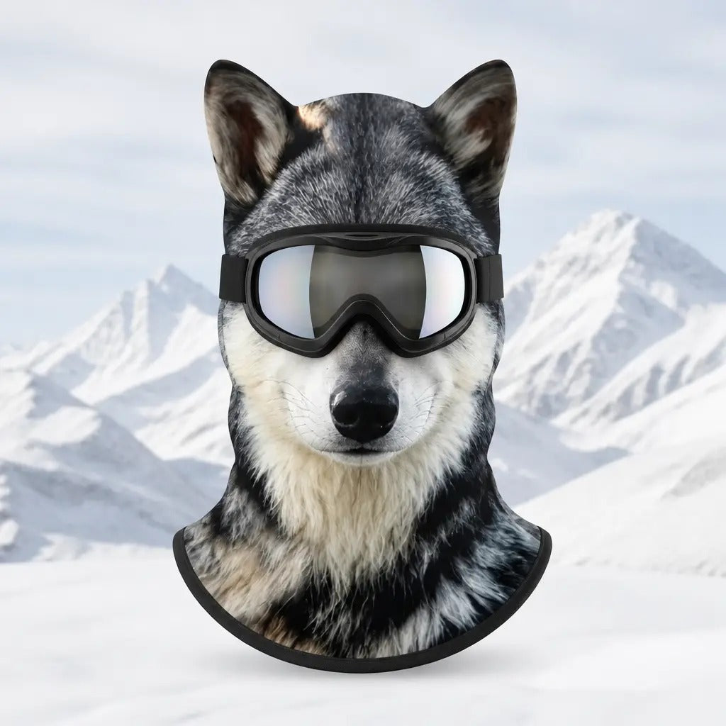 🐺 WildFace Animal Balaclava | Funny Fleece Ski Mask for Winter Adventures ❄️⛷️